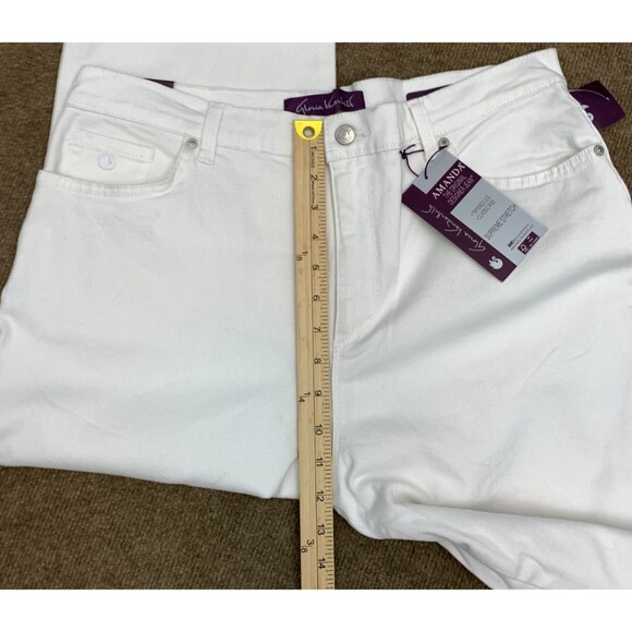 Gloria Vanderbilt Jeans Womens 16 Amanda Tapered Fit Stretch White Denim - Picture 6 of 11